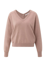 YAYA  DEEP V NECK BLUSH PINK