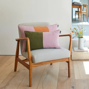 LINEN CUSHION DUSKY/GINGER