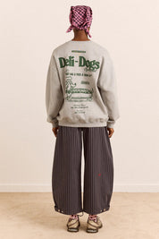 DAMSON MADDER  DELI DOG SWEAT GREY MARL