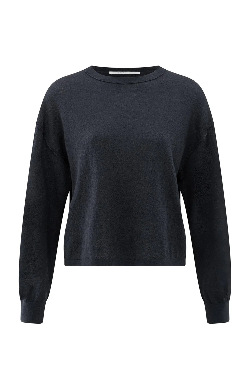 YAYA TEXTURED CREW INKWELL BLUE