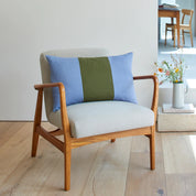 LINEN CUSHION DENIM/JUNGLE