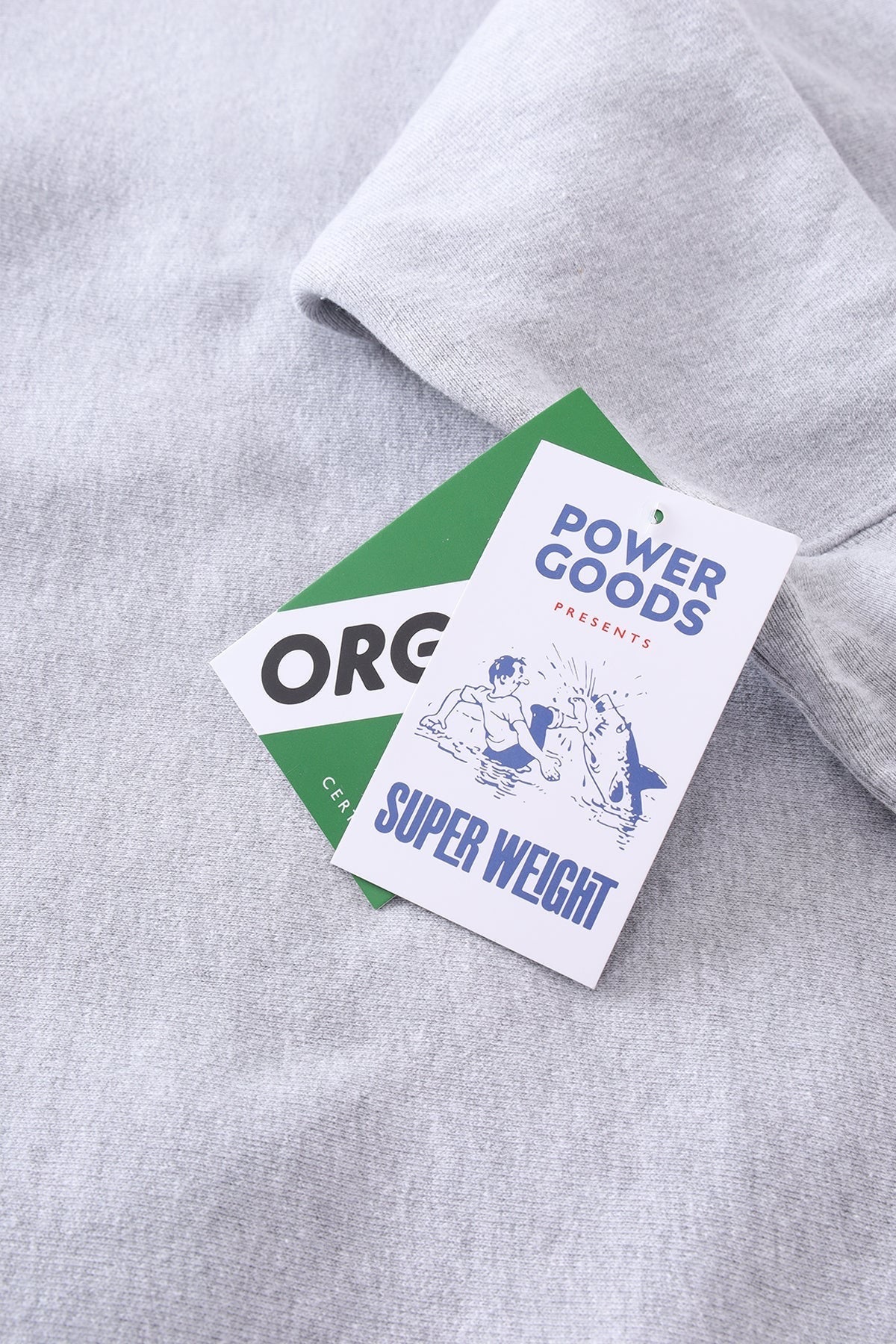 POWER GOODS SUPER WEIGHT CREW HEATHER GREY