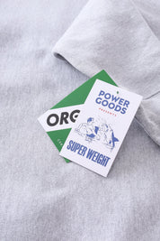 POWER GOODS SUPER WEIGHT CREW HEATHER GREY