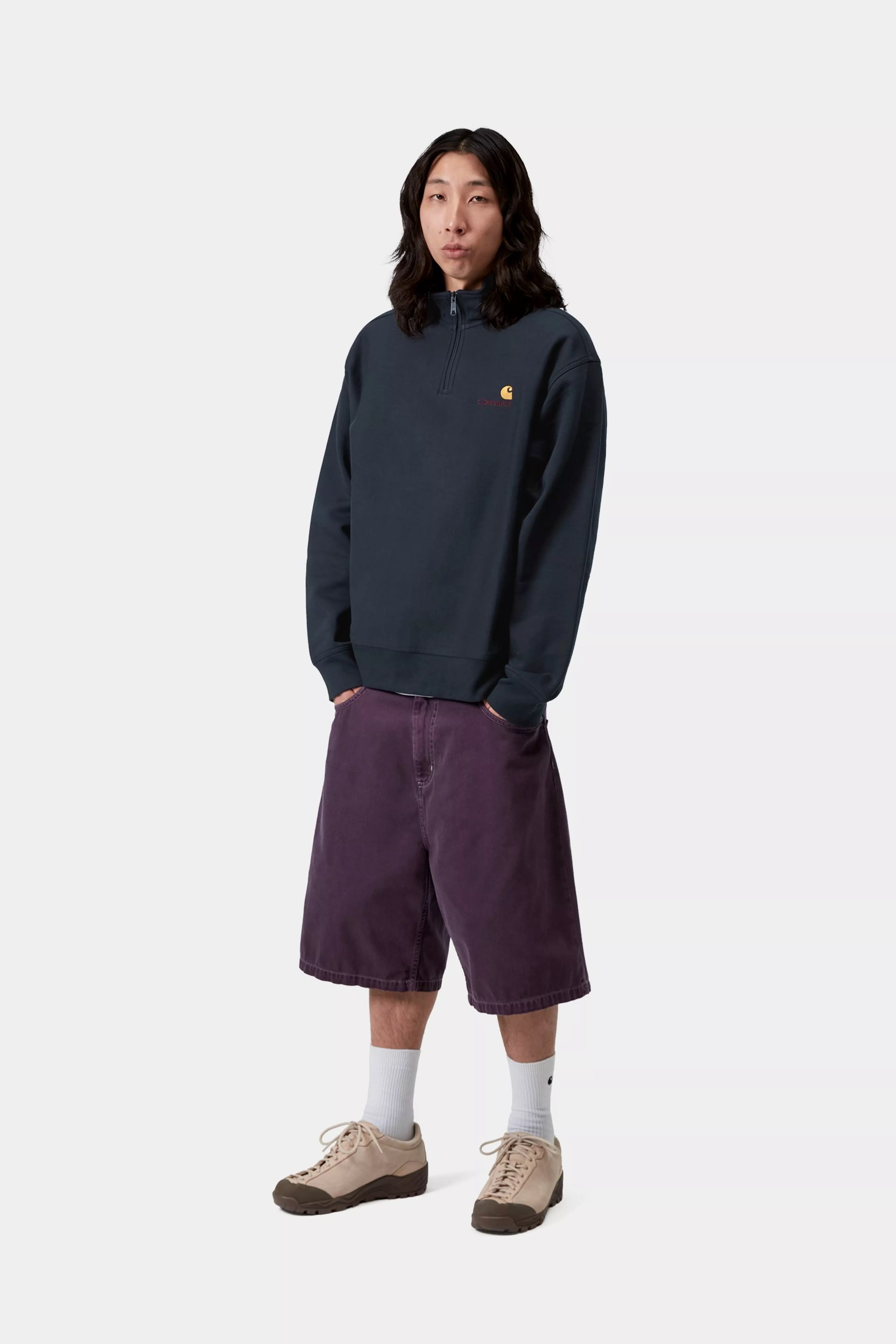 CARHARTT WIP HALF ZIP AMERICAN DEEP NIGHT