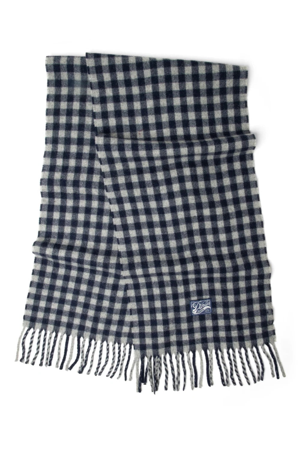 DAMSON MADDER  WOOL SCARF WILLOW GINGHAM