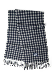 DAMSON MADDER  WOOL SCARF WILLOW GINGHAM