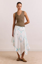 DAMSON MADDER  ARLEA TANK BROWN STRIPE