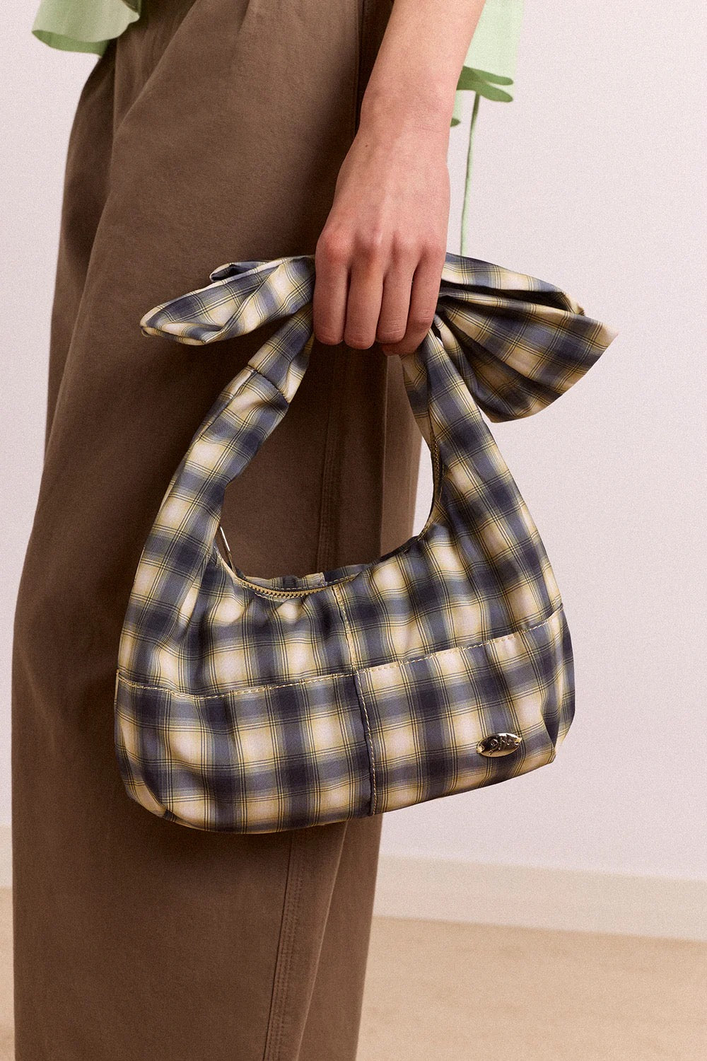 DAMSON MADDER ROO CHECK TIE BAG MULTI