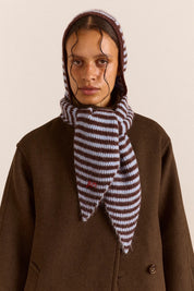 DAMSON MADDER TIE FRONT HOOD BLUE STRIPE
