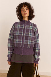 DAMSON MADDER SAFFY MERINO WOOL BRUSHED CHECK