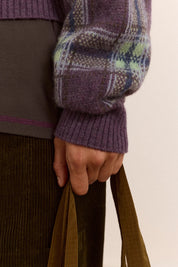 DAMSON MADDER SAFFY MERINO WOOL BRUSHED CHECK