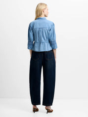 FRENCH CONNECTION  ZAVES CHAMBRAY LIGHT WASH