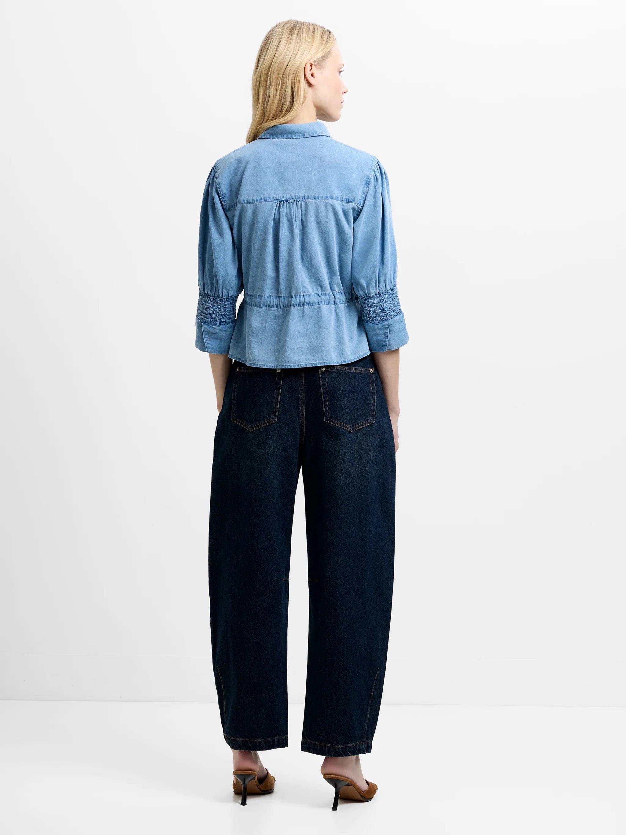 FRENCH CONNECTION  ZAVES CHAMBRAY LIGHT WASH