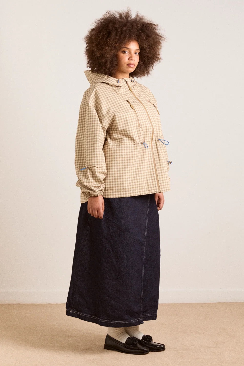 DAMSON MADDER  MATILDA RAIN BROWN GINGHAM