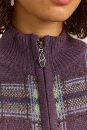 DAMSON MADDER SAFFY MERINO WOOL BRUSHED CHECK
