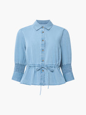 FRENCH CONNECTION  ZAVES CHAMBRAY LIGHT WASH