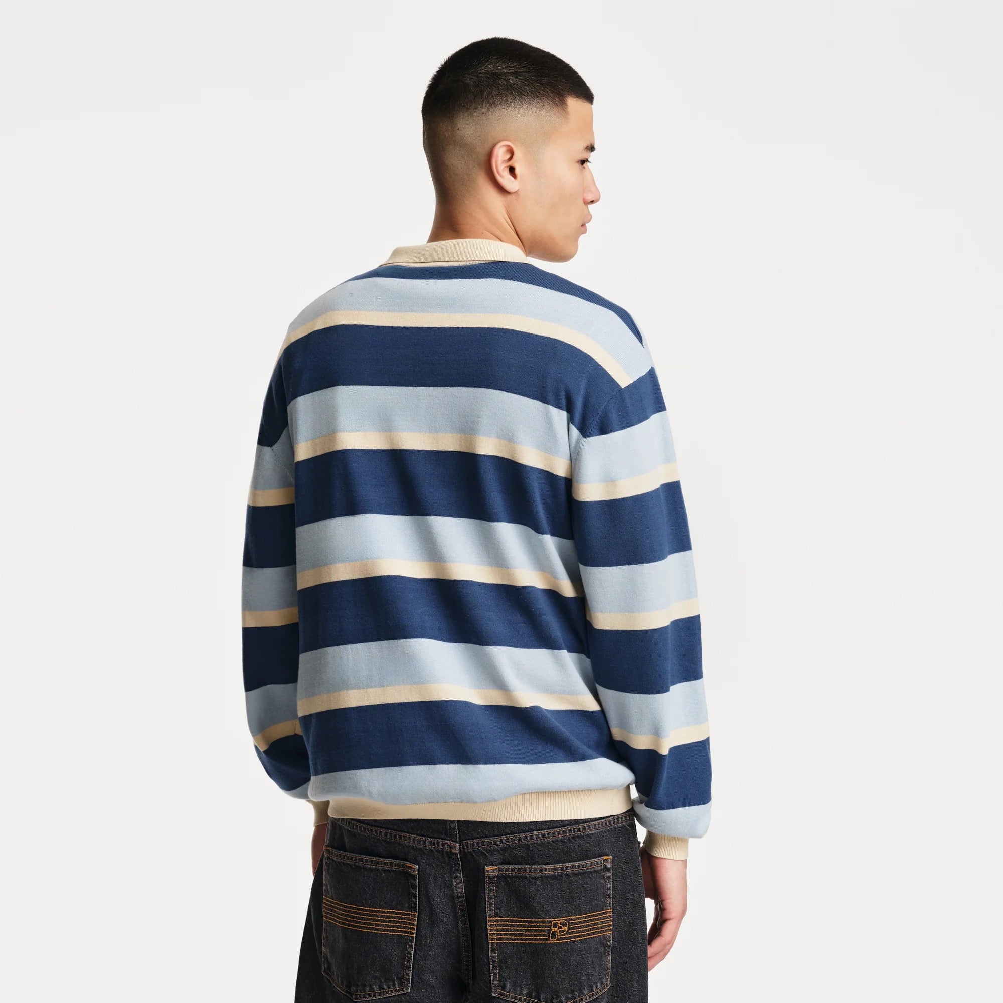 PARLEZ PIPE LS POLO LAGOON STRIPE