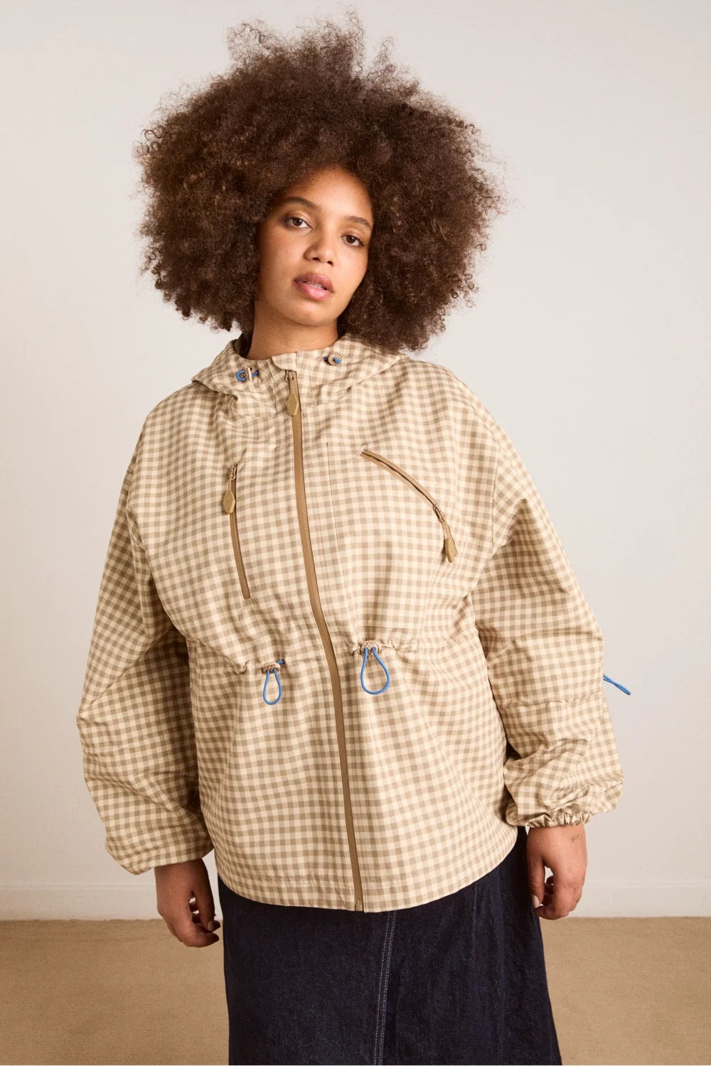 DAMSON MADDER  MATILDA RAIN BROWN GINGHAM