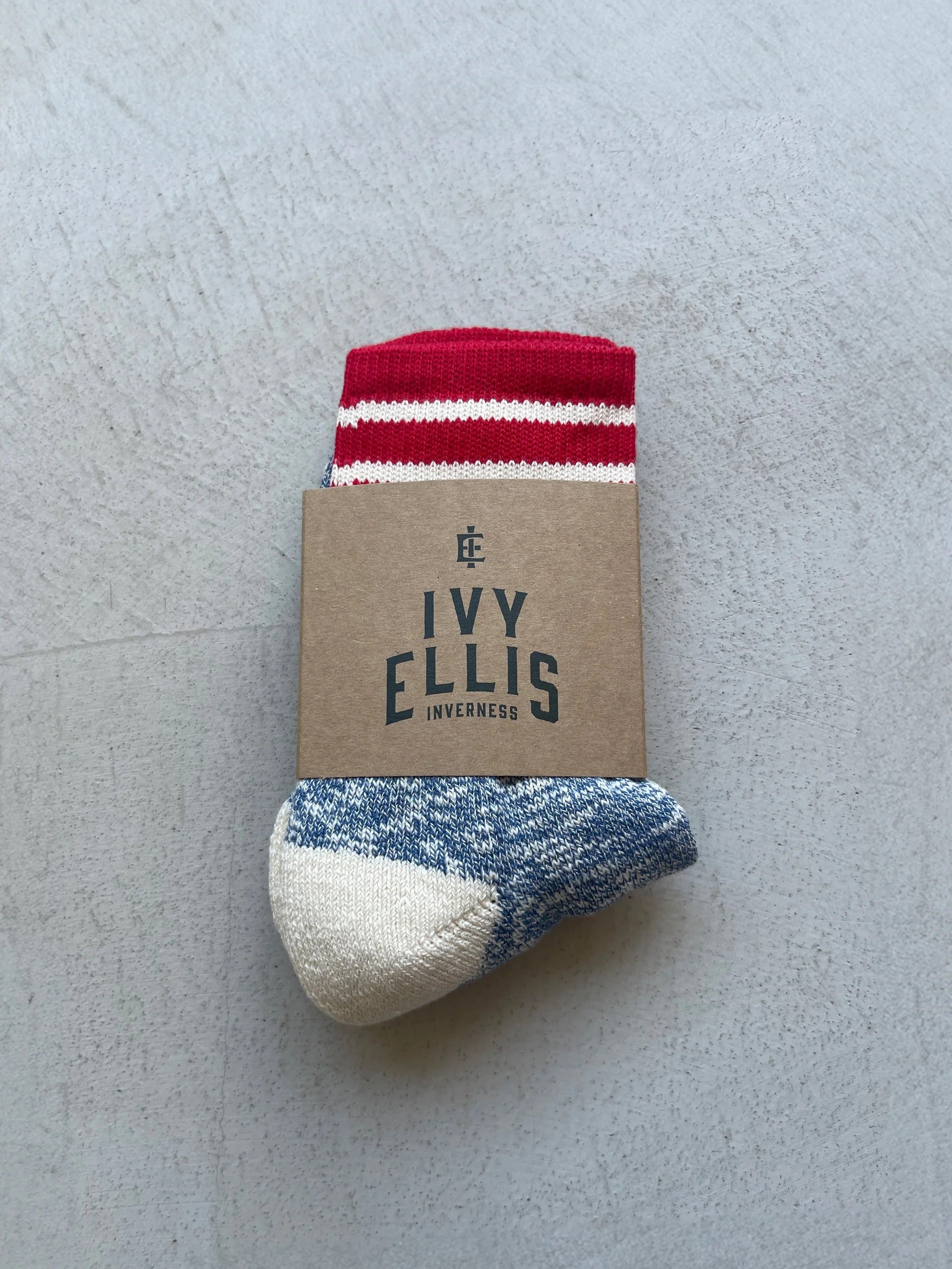 IVY ELLIS DORNOCH SOCKS BLUE/RED