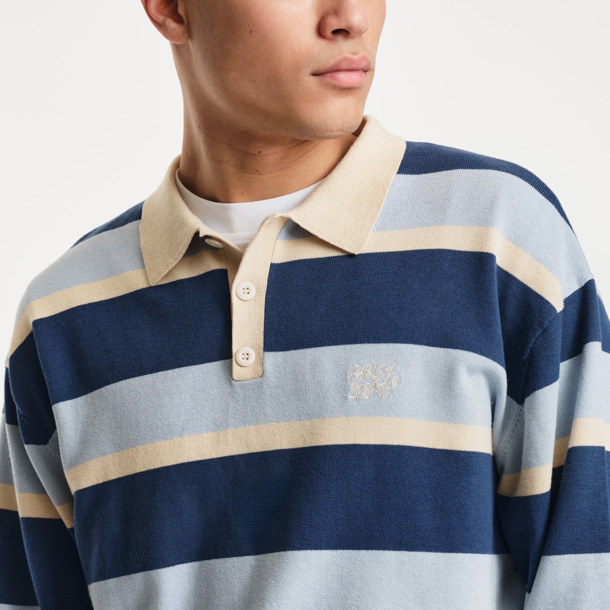 PARLEZ PIPE LS POLO LAGOON STRIPE
