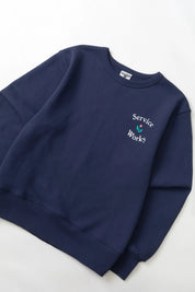 SERVICE WORKS IN BLOOM CREW NAVY