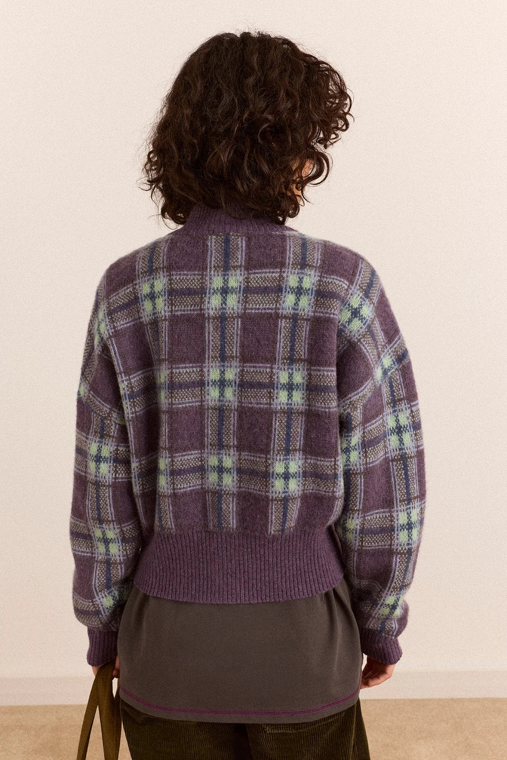 DAMSON MADDER SAFFY MERINO WOOL BRUSHED CHECK