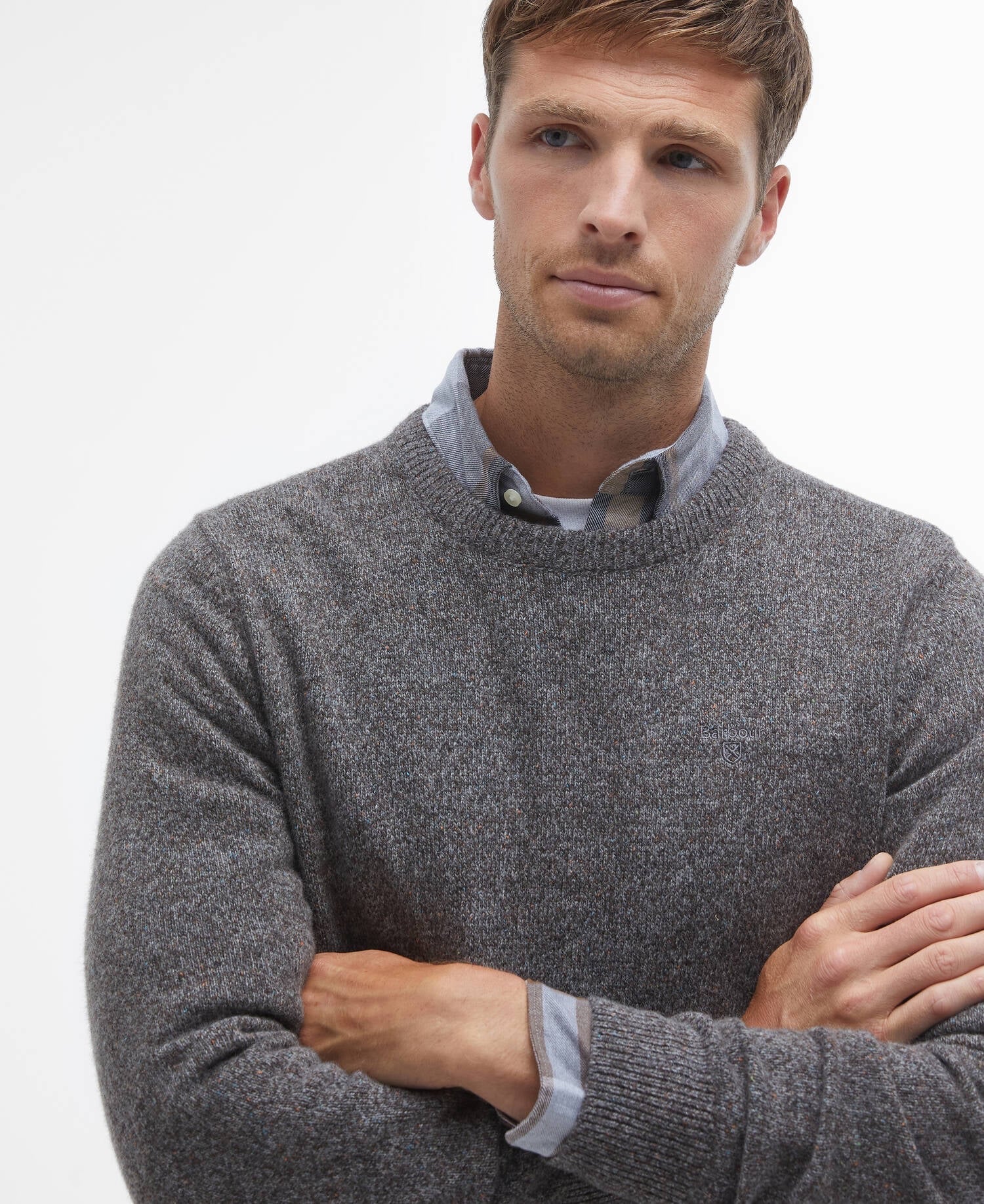BARBOUR TISBURY CREW  FOG
