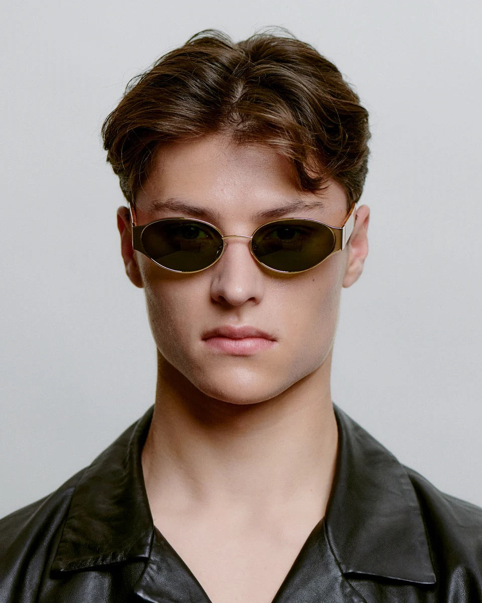 A.KJAERBEDE SUNGLASSES BELLA GOLD BURNT AMBER