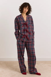 DAMSON MADDER ANOTNELLA PJ SET TAWNY CHECK