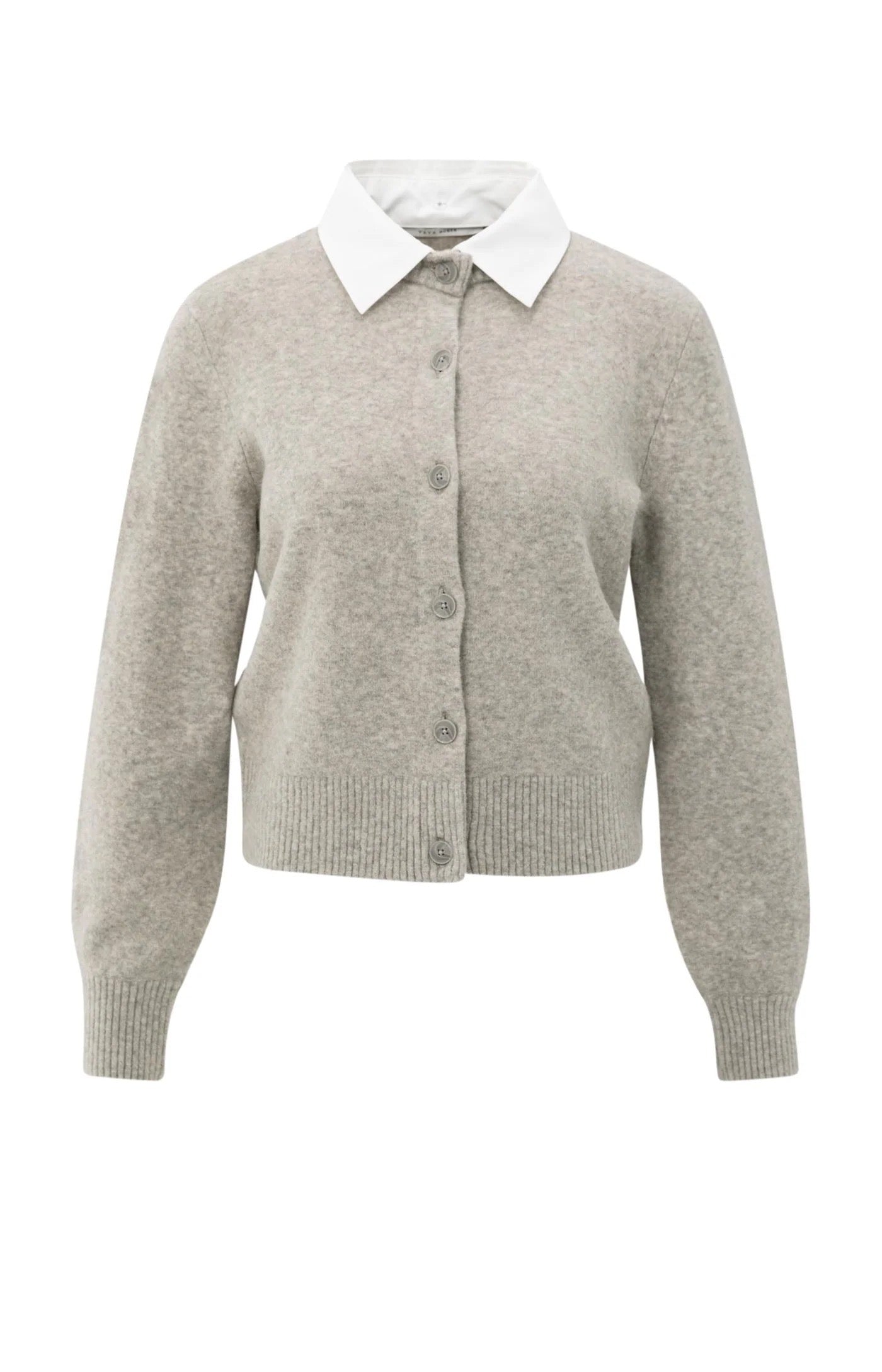 YAYA DETACH COLLAR BROWNISH GREY