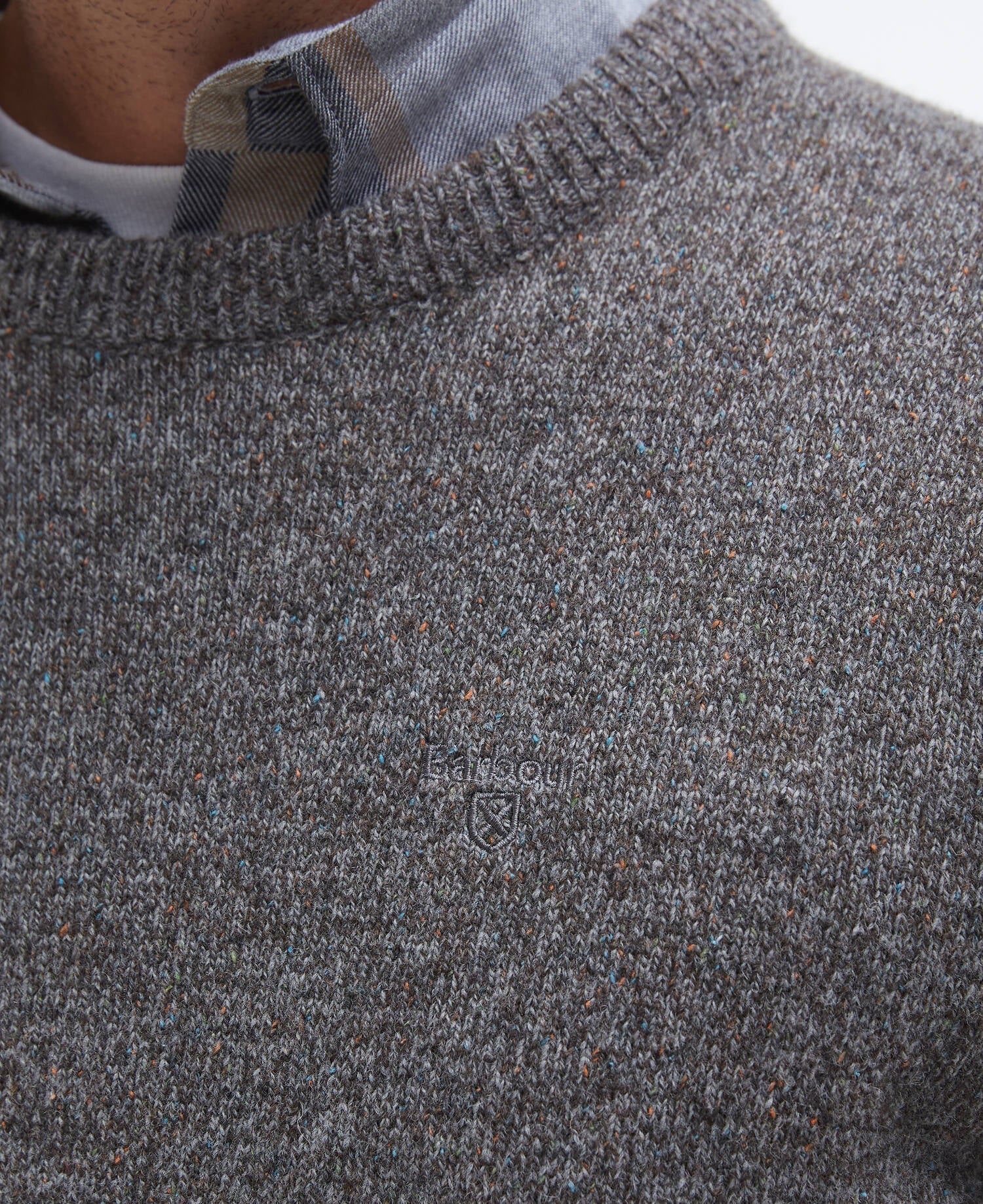 BARBOUR TISBURY CREW  FOG