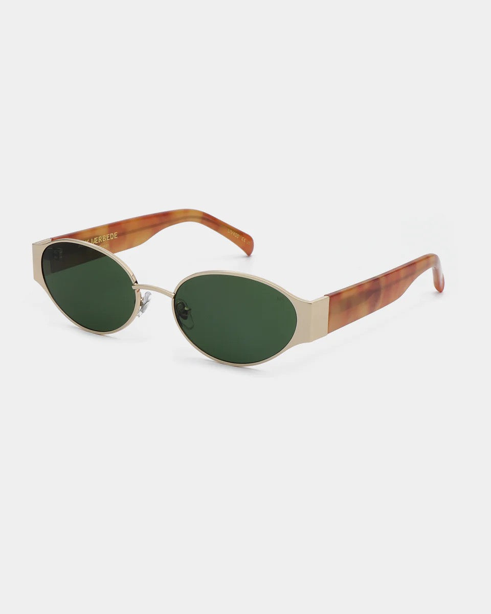 A.KJAERBEDE SUNGLASSES BELLA GOLD BURNT AMBER