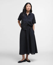 BARBOUR  ELSIE MIDI Black SKIRT