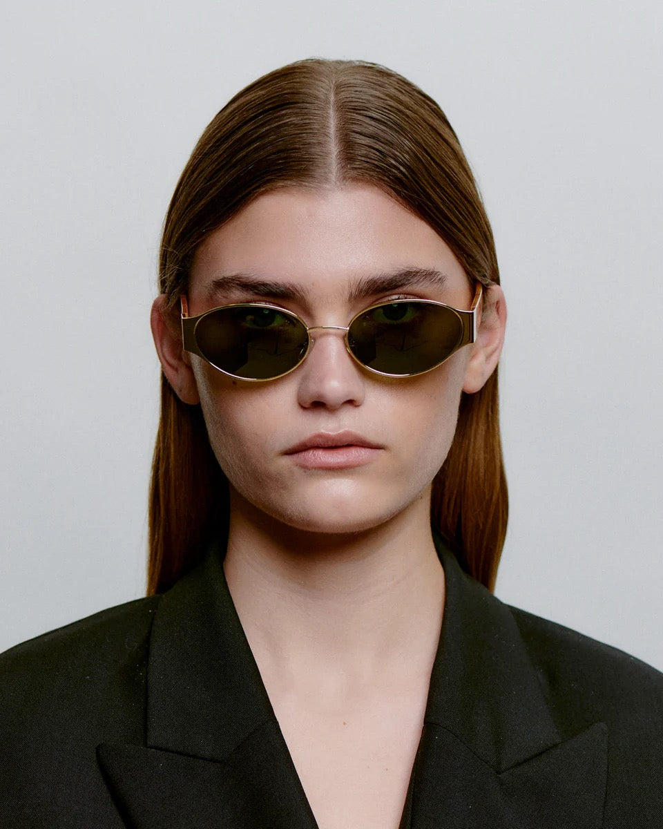 A.KJAERBEDE SUNGLASSES BELLA GOLD BURNT AMBER