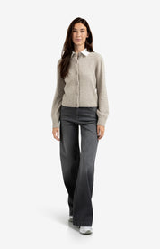 YAYA DETACH COLLAR BROWNISH GREY