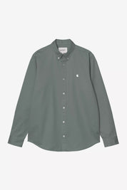 CARHARTT WIP  L/S MADISON VELVET GREEN/WHITE