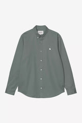CARHARTT WIP  L/S MADISON VELVET GREEN/WHITE