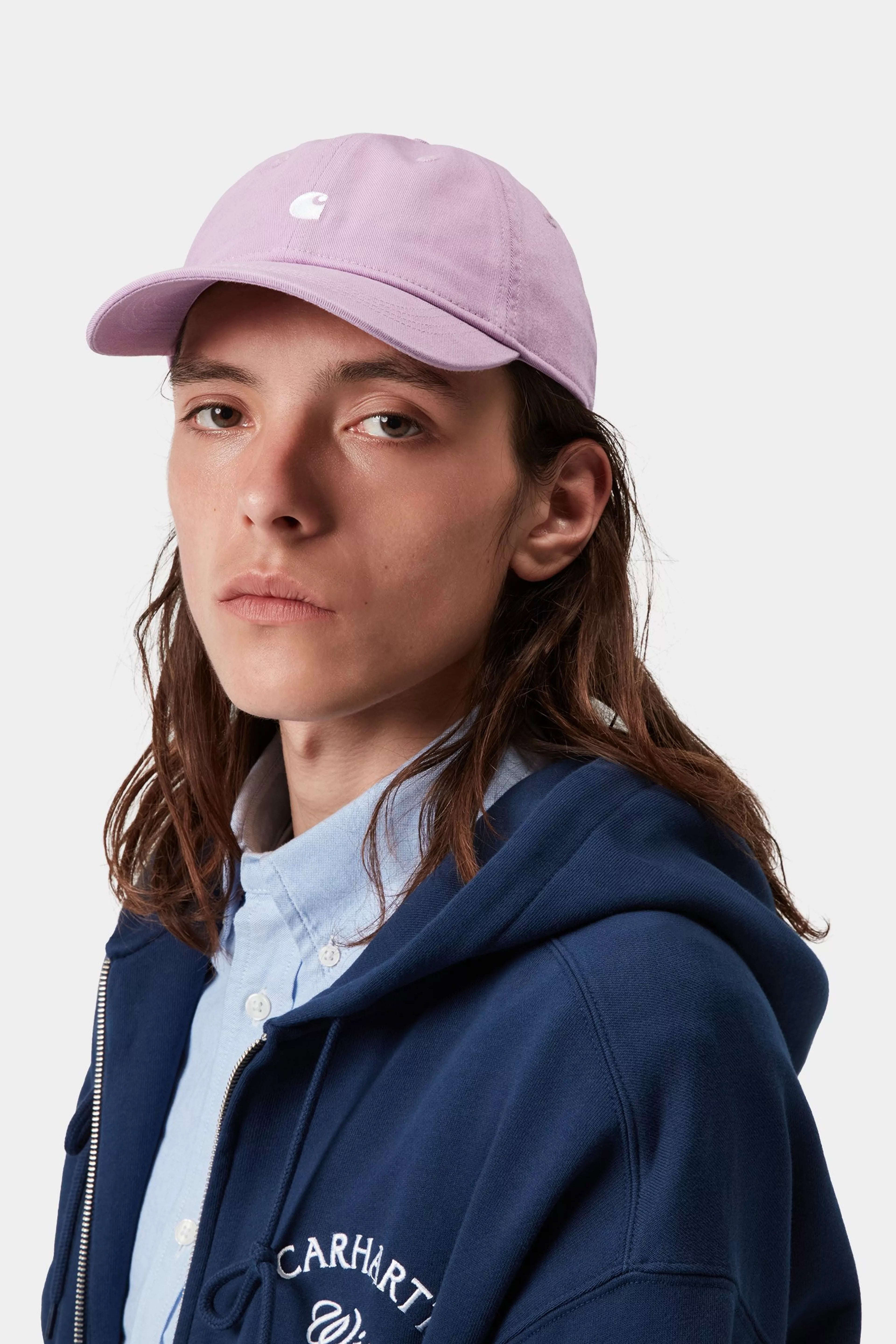 CARHARTT WIP  MADISON LOGO CAP GENTLE PURPLE/WHITE