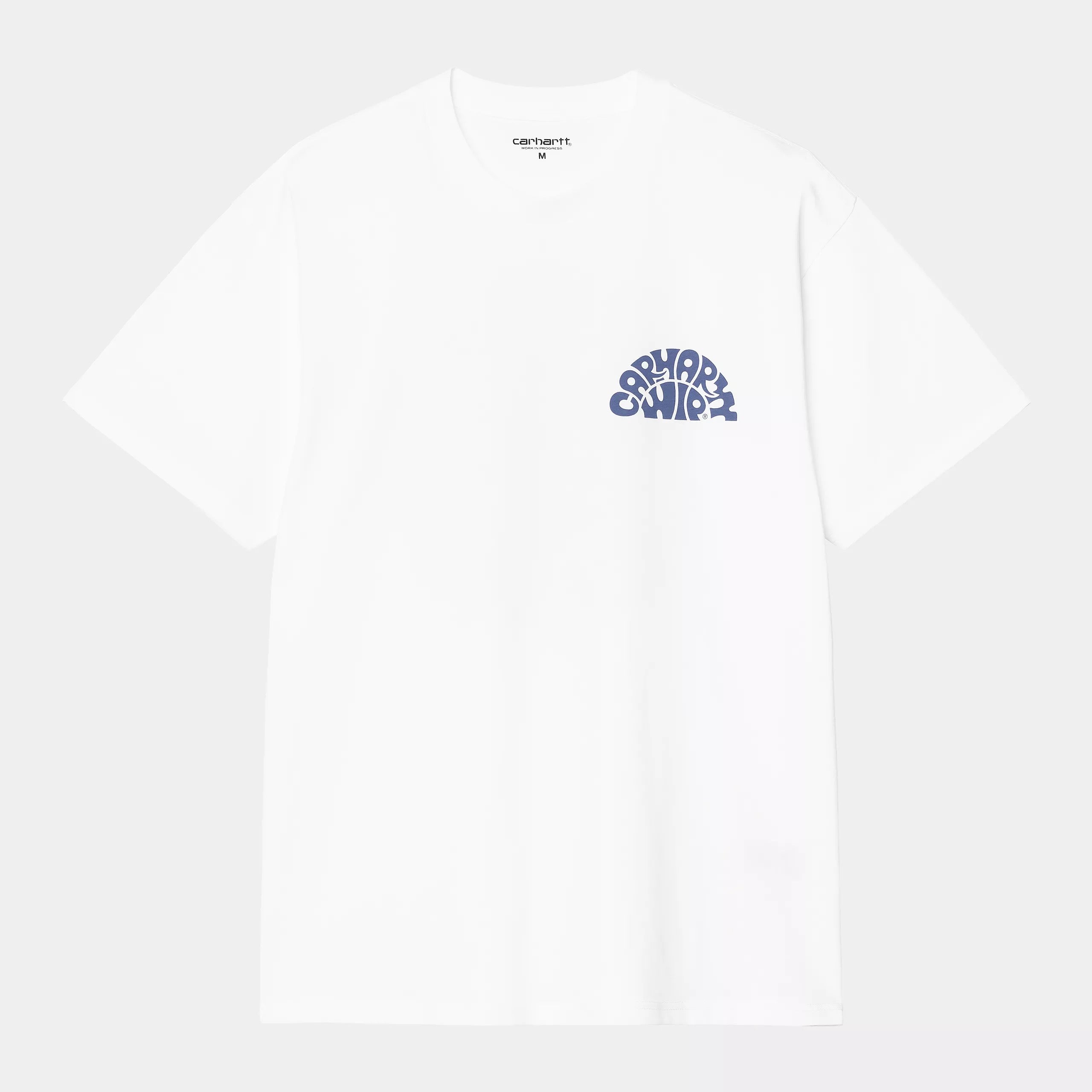 CARHARTT WIP JAZZY WHITE/BLUE IRIS T SHIRT
