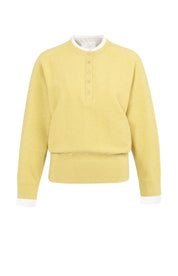 YAYA CREW COLLAR MOSS GREEN MELANGE