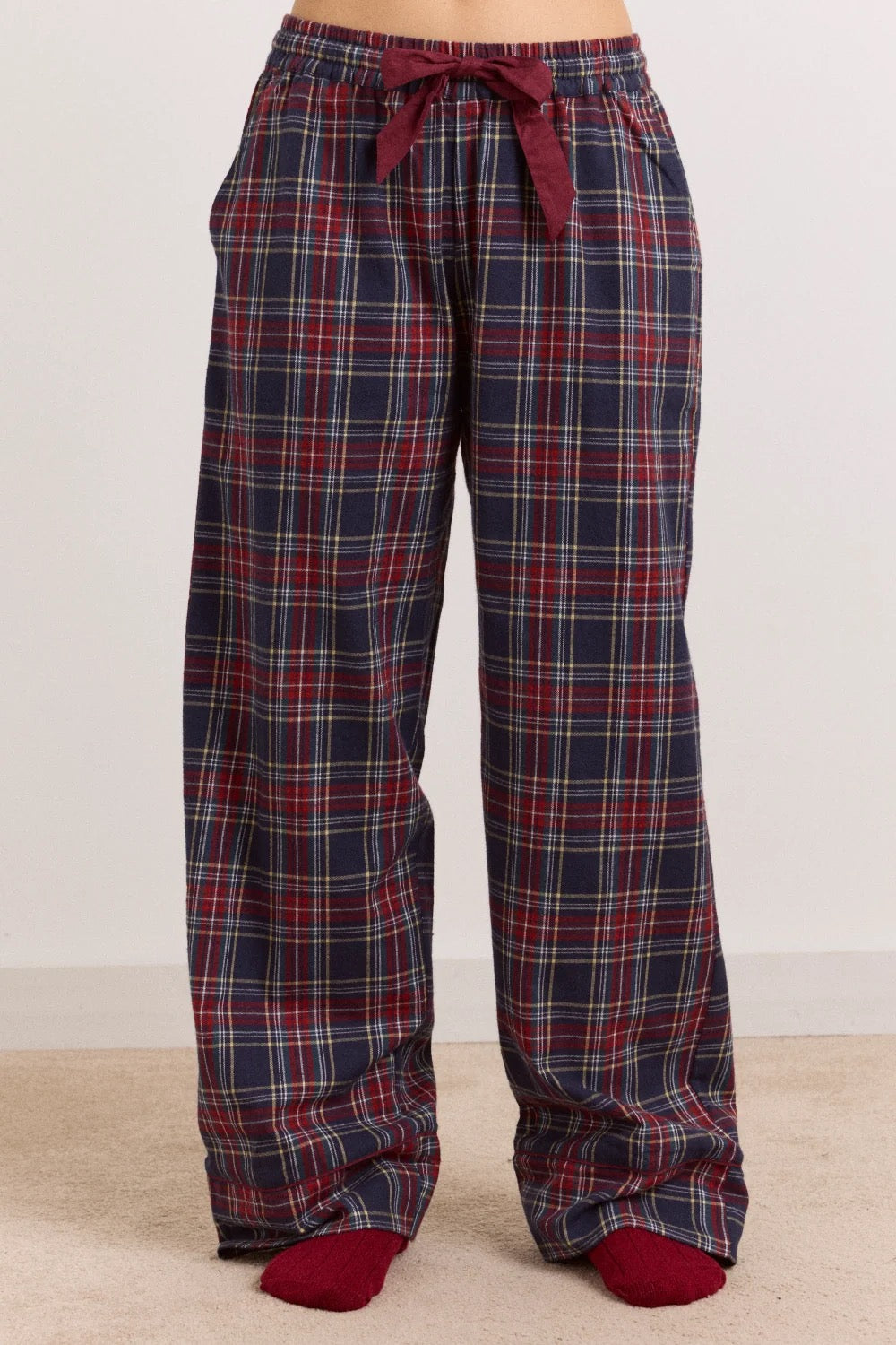 DAMSON MADDER ANOTNELLA PJ SET TAWNY CHECK
