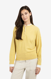 YAYA CREW COLLAR MOSS GREEN MELANGE