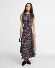 BARBOUR  DALBURY MIDI MULTI CHECK DRESS