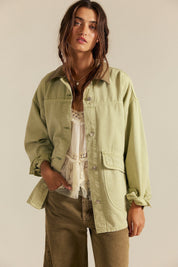 FREE PEOPLE  LEMON DENIM WASHED SAGE