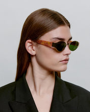 A.KJAERBEDE SUNGLASSES BELLA GOLD BURNT AMBER