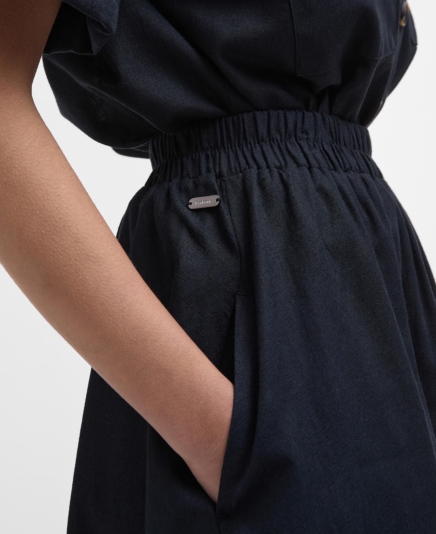 BARBOUR  ELSIE MIDI Black SKIRT