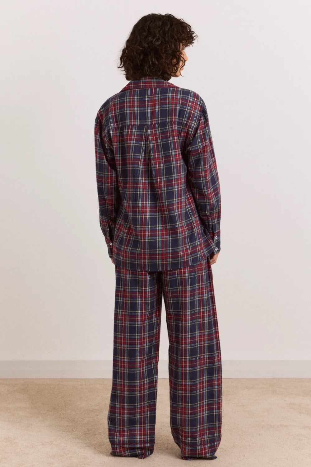 DAMSON MADDER ANOTNELLA PJ SET TAWNY CHECK