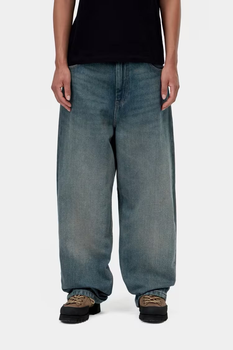 CARHARTT WIP  BRANDON DENIM BLUE WORN USED WASH