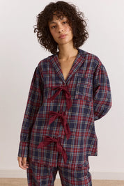 DAMSON MADDER ANOTNELLA PJ SET TAWNY CHECK
