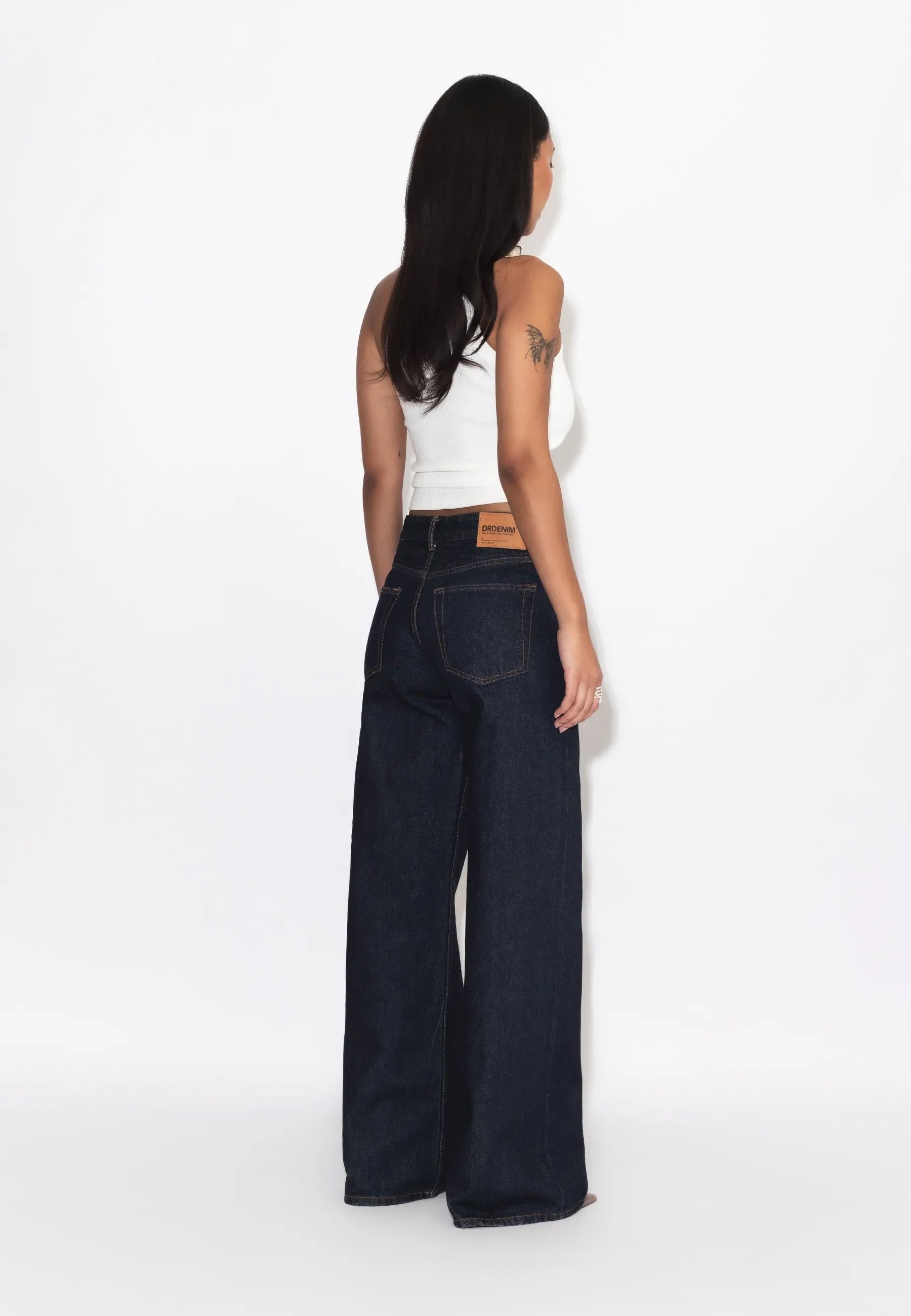 DR DENIM RHUE LOW WIDE STREAM RINSE